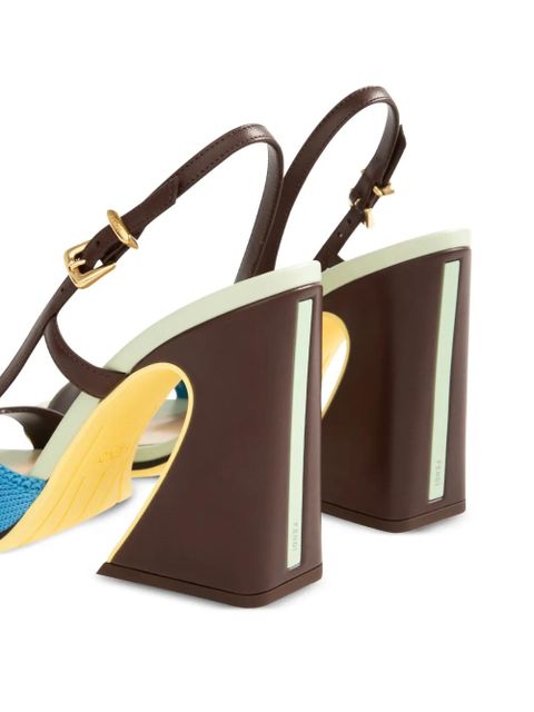 FENDI cutout heel arco pumps - Brown