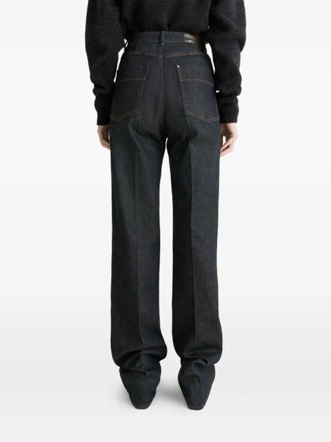 LEMAIRE high-waisted pleated trousers - Blue