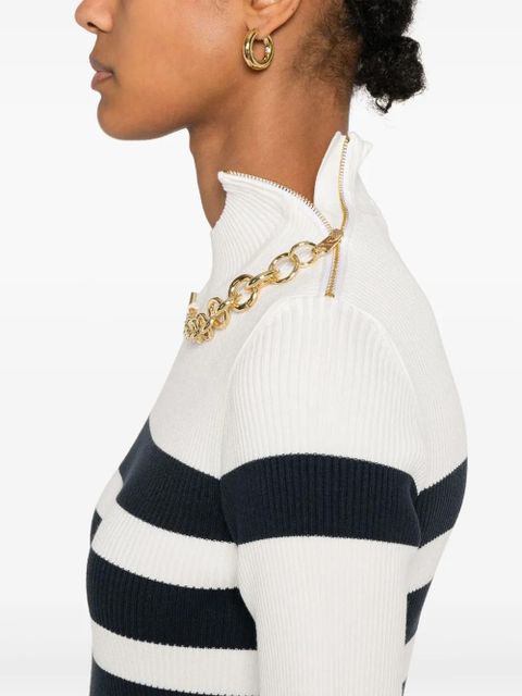 Jean Paul Gaultier fine-ribbed maxi dress - White