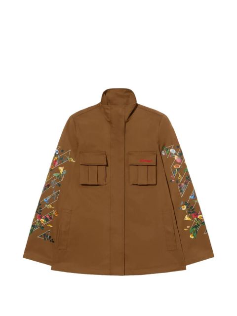 Off-White Aarrow floral twill jacket - Brown - zdjęcie produktu nr 1