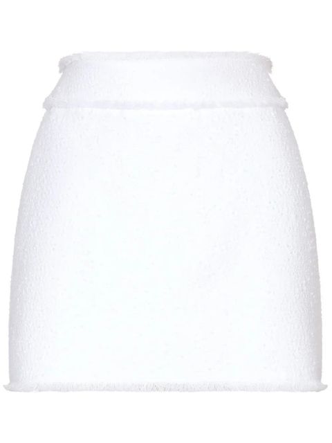 Dolce & Gabbana A-line tweed mini skirt - White - zdjęcie produktu nr 1