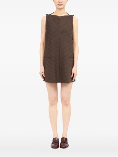 MM6 Maison Margiela striped mini dress - Brown - zdjęcie produktu nr 1