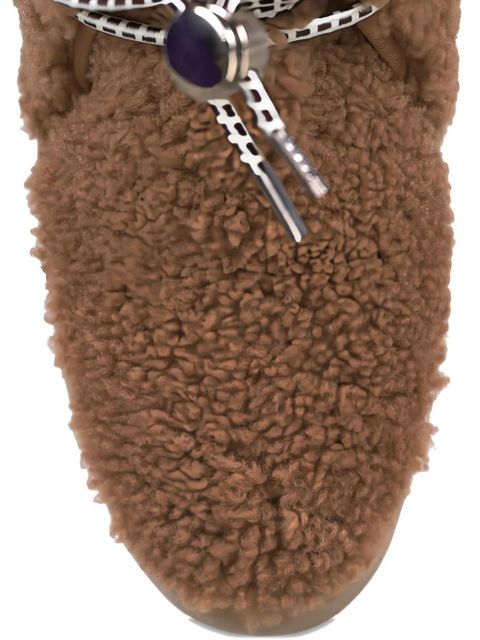 Le Monde Beryl 27mm shearling lace-up ankle boots - Brown