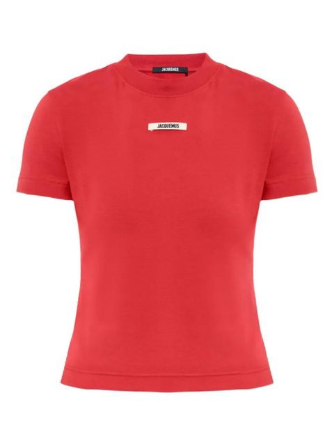 Jacquemus logo-tag short-sleeve T-shirt - Red - zdjęcie produktu nr 1