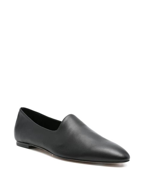 Aeyde Vanna pointed-toe leather loafers - Black