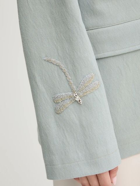 Forte Forte marynarka kolor zielony dwurzędowa 14033bis.my.jacket