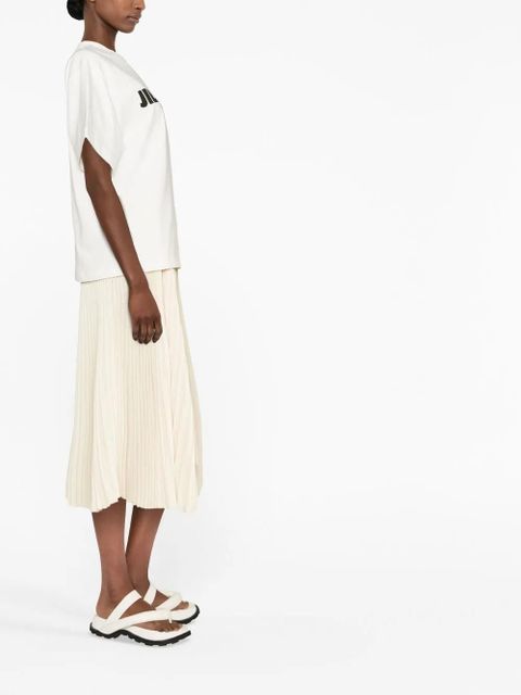 Jil Sander logo-print detail T-shirt - White