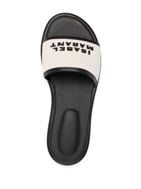 ISABEL MARANT Vikee logo-embroidered sandals - Neutrals - zdjęcie produktu nr 2