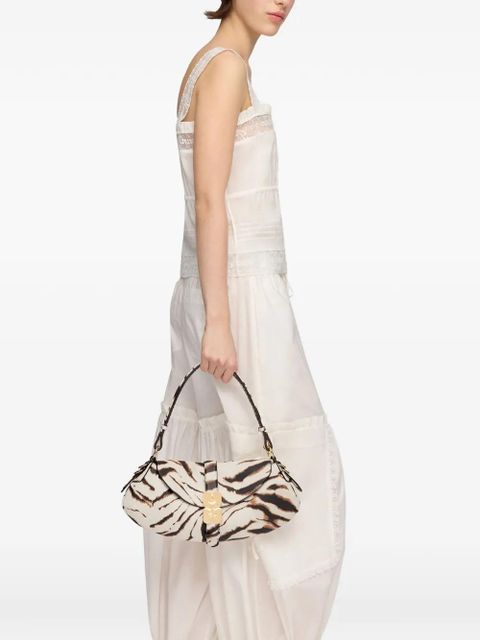 GANNI B-Kat zebra-print shoulder bag - Neutrals - zdjęcie produktu nr 2