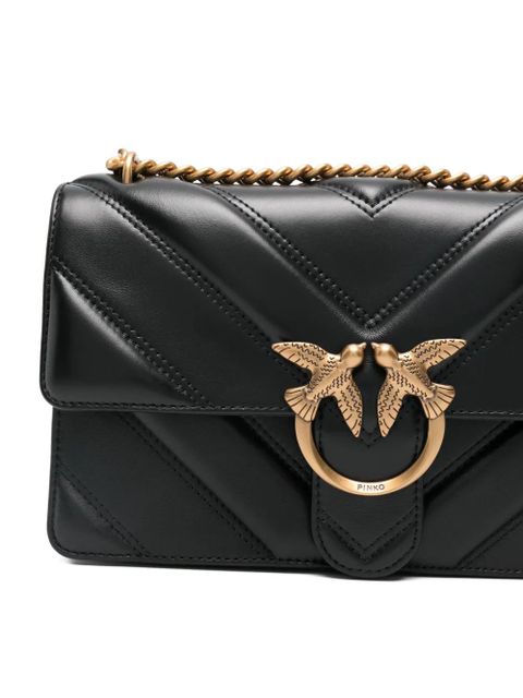PINKO Love One quilted cross body bag - Black