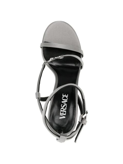 Versace chain embellished sandals - Grey