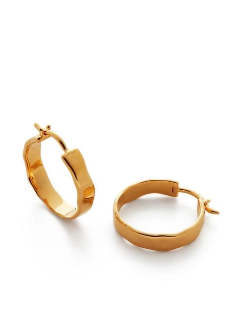 Monica Vinader Siren Muse wave hoop earrings - Gold - zdjęcie produktu nr 2