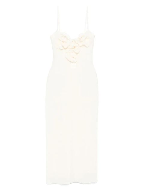 Magda Butrym floral-appliqué midi dress - Neutrals - zdjęcie produktu nr 1