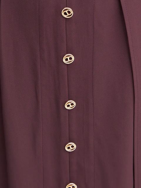 Twinset sukienka kolor bordowy midi rozkloszowana 242TT2320