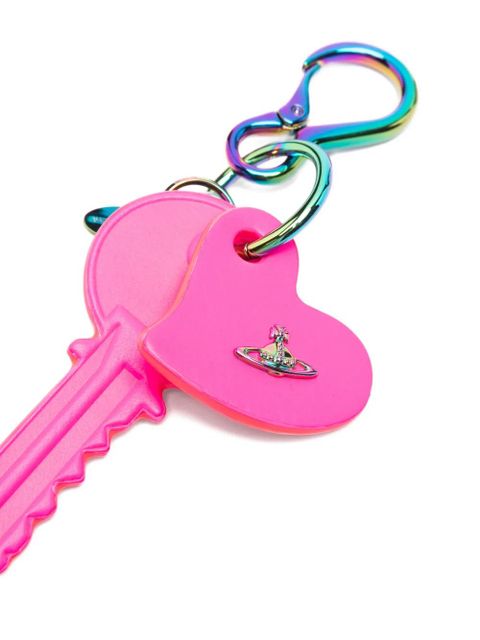 Vivienne Westwood Orb heart-shaped keyring - Pink