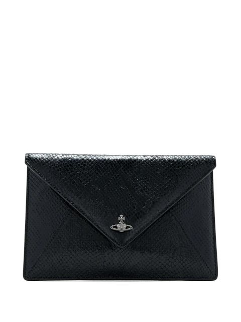 Vivienne Westwood Orb leather clutch bag - Black - zdjęcie produktu nr 1