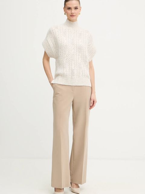 Morgan sweter damski kolor beżowy ciepły z golfem MPIKI - zdjęcie produktu nr 2