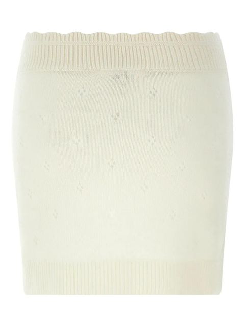 Chloé jacquard-logo knitted mini skirt - Neutrals