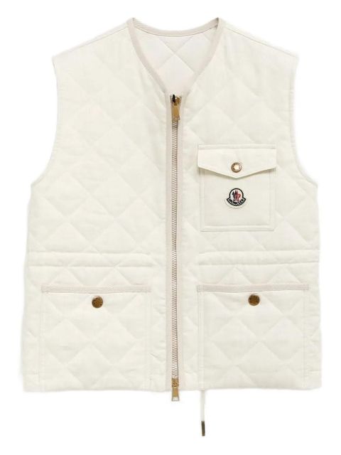 Moncler Vigny quilted gilet - White - zdjęcie produktu nr 1