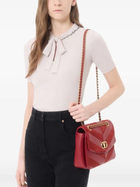 Valentino Garavani embroidered wool jumper - Purple