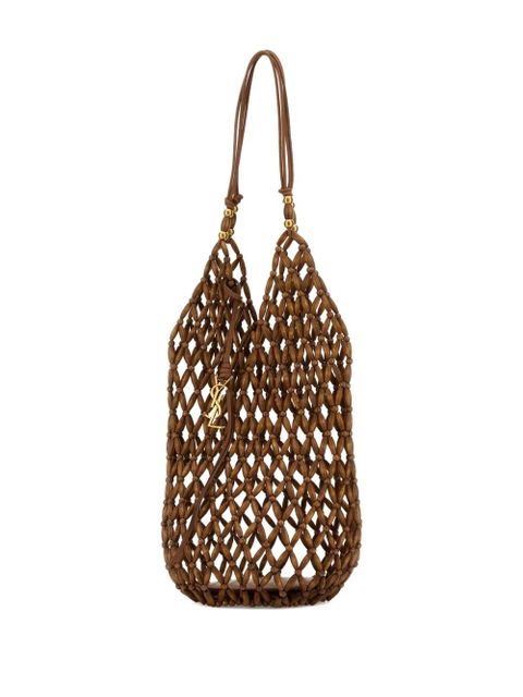 Saint Laurent Supple woven basket bag - Brown