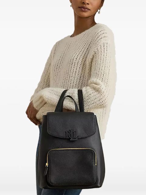 Lauren Ralph Lauren medium Cameryn logo-embossed backpack - Black