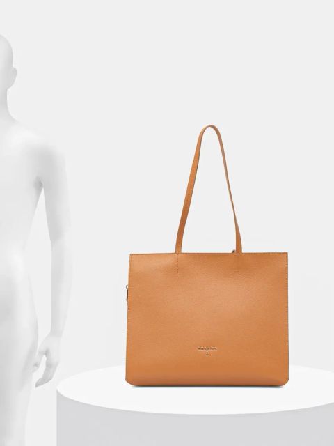 Patrizia Pepe torebka skórzana kolor beżowy 8B0235 L001