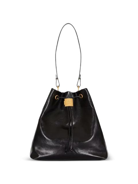 Balmain logo-plaque backpack - Black - zdjęcie produktu nr 1