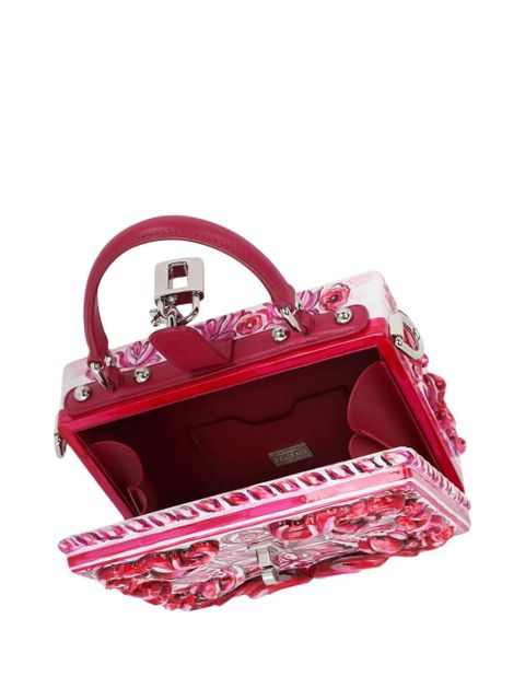 Dolce & Gabbana Dolce Box Majolica-print shoulder bag - Pink