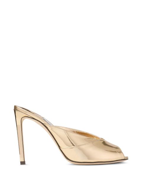 Jimmy Choo Brigitte peep-toe mules - Gold - zdjęcie produktu nr 1