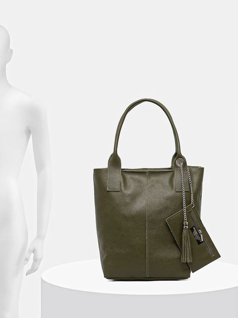 Answear.LAB torebka skórzana kolor zielony