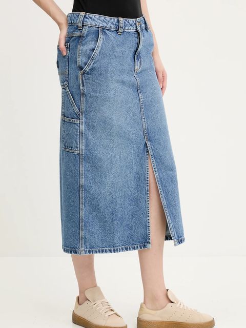 Dickies spódnica jeansowa kolor granatowy midi prosta DK0A866SK211 - zdjęcie produktu nr 1