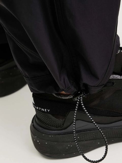 adidas by Stella McCartney spodnie treningowe damskie kolor czarny szerokie high waist JW2687