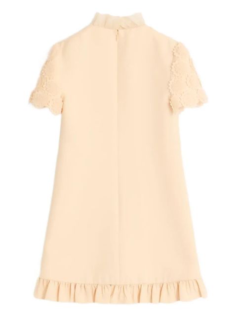 Valentino Garavani lace-embellished ruffled mini dress - Neutrals - zdjęcie produktu nr 1