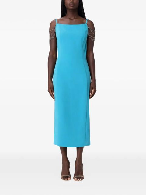 PINKO chain-embellished midi dress - Blue - zdjęcie produktu nr 2