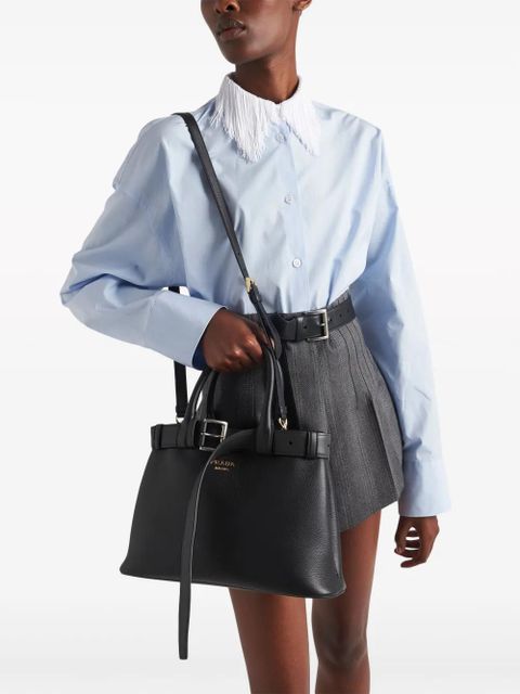 Prada medium Buckle tote bag - Black