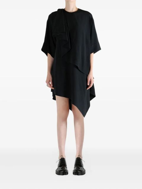 Givenchy ruffled asymmetric midi dress - Black