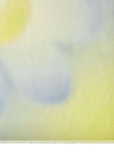 FENDI FF fringed-trim scarf - Yellow - zdjęcie produktu nr 1