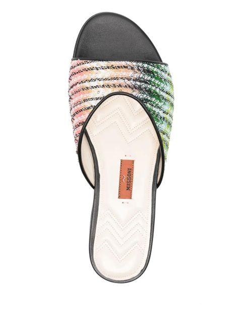 Missoni gradient flat sandals - Black