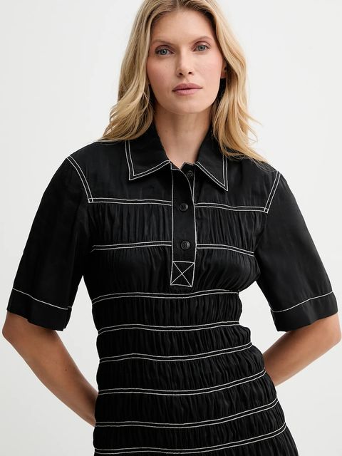 Nanushka sukienka kolor czarny mini prosta NW25PFDR09999