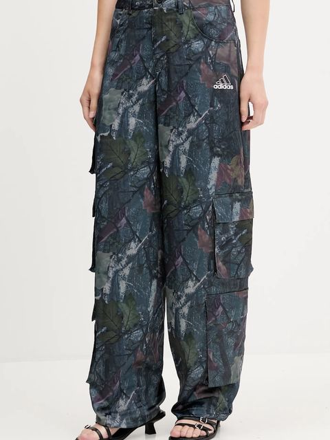 adidas Originals spodnie Sat Cargo Pants damskie kolor zielony proste high waist KE3741 - zdjęcie produktu nr 1