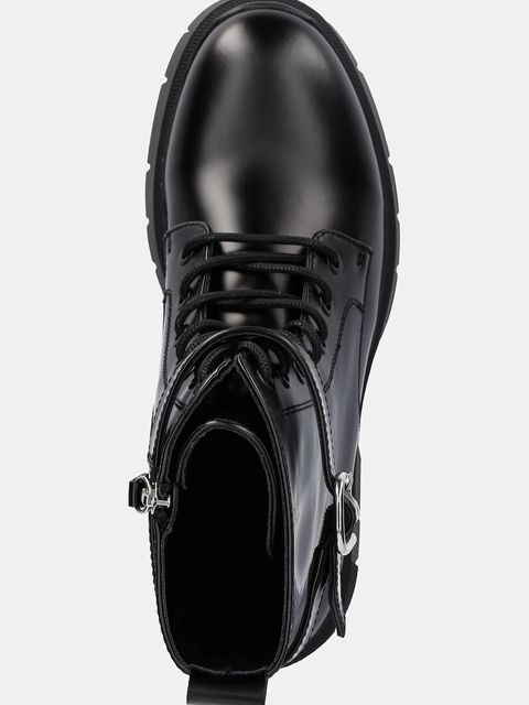 HUGO workery Kris damskie kolor czarny na platformie 50552730