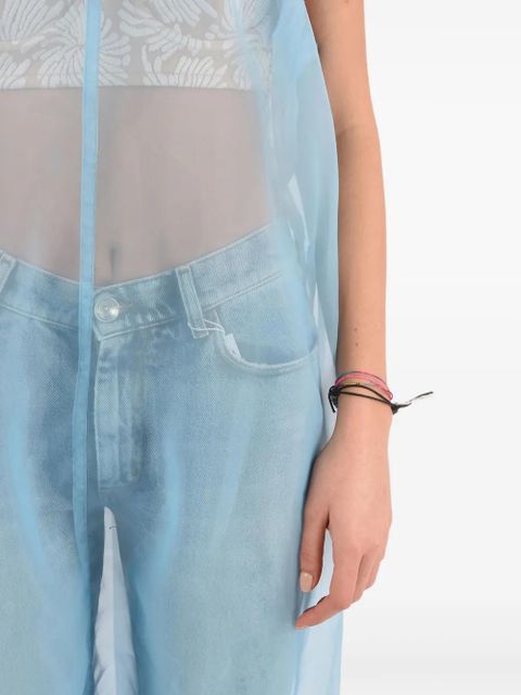 Maison Margiela sheer sleeveless midi day dress - Blue