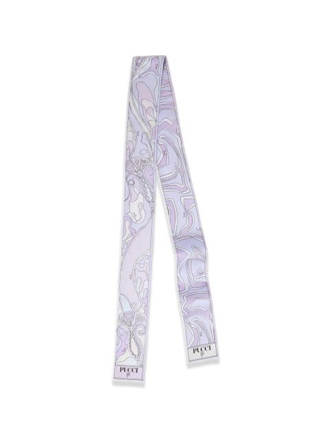 PUCCI Labirinto Orchidee-print silk scarf - Purple - zdjęcie produktu nr 1