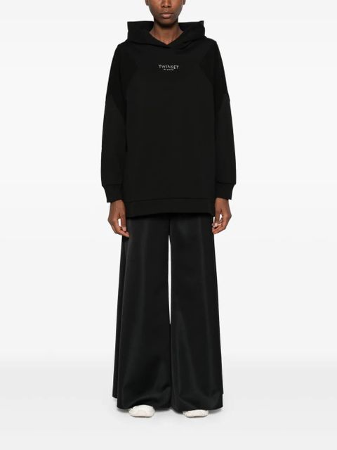 TWINSET logo-lettering hoodie - Black - zdjęcie produktu nr 2