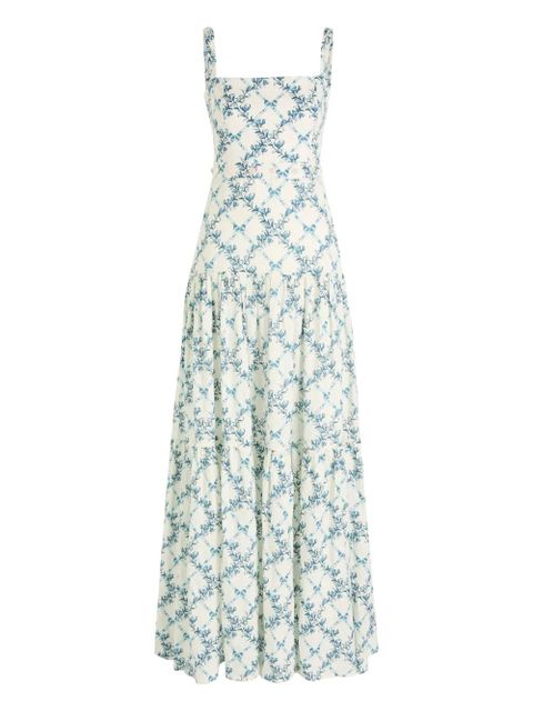 Agua By Agua Bendita floral print tiered maxi dress - White - zdjęcie produktu nr 1