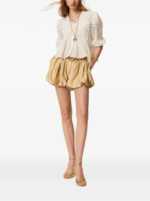 TWINSET woven short trousers - Gold - zdjęcie produktu nr 2