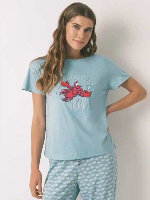 women'secret piżama bawełniana damska kolor turkusowy bawełniana 3132100 - zdjęcie produktu nr 2