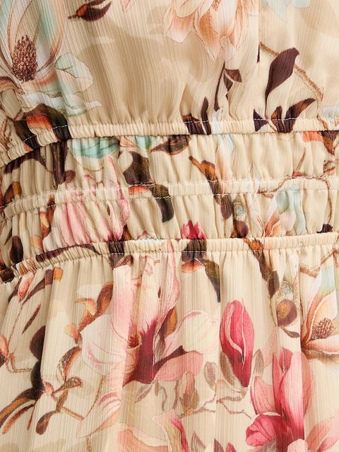 Guess sukienka BRIGIDA kolor beżowy mini rozkloszowana W3YK34 WDW82