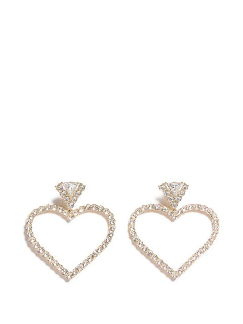 Valentino Garavani Coeur Royal earrings in metal and Swarovski® crystals - Gold - zdjęcie produktu nr 1